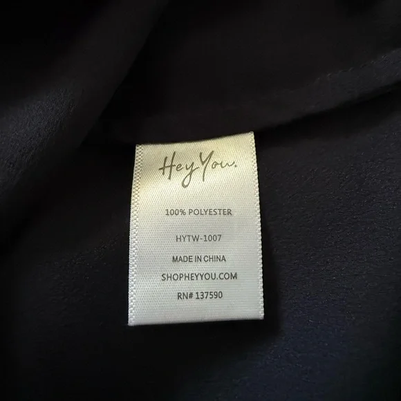 Hey You Navy Blue Lace Trim Y2K Cami Top - Size XL - Picture 6 of 7